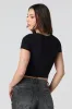 Seamless Ribbed Cropped Short Sleeve Top sold by Urban Planet