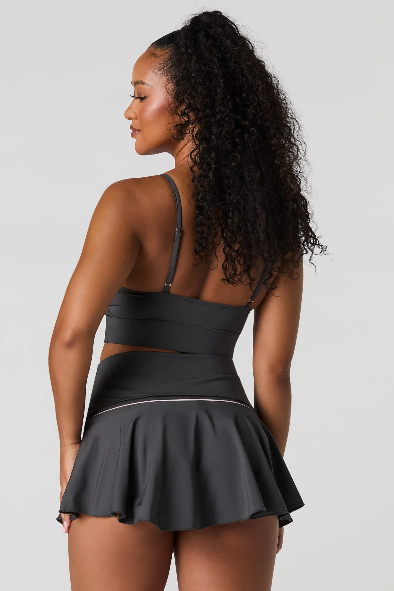 Miniskort à taille repliée avec détail passepoil Active sold by Urban Planet product image thumbnail 2