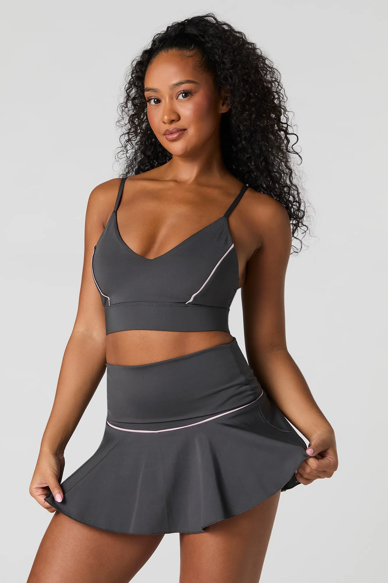 Miniskort à taille repliée avec détail passepoil Active sold by Urban Planet product image thumbnail 5