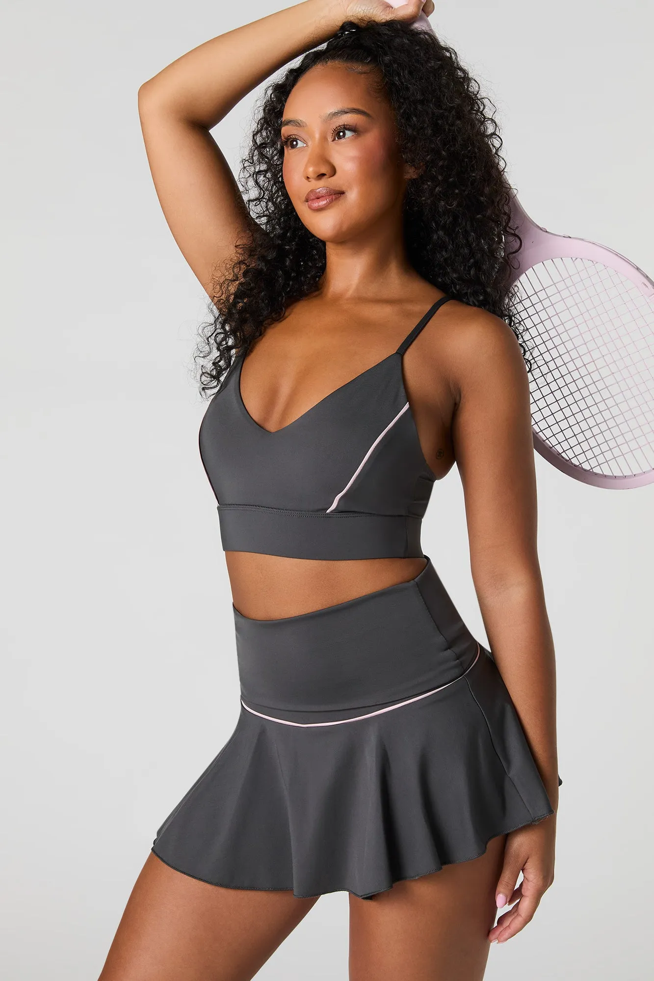 Miniskort à taille repliée avec détail passepoil Active sold by Urban Planet