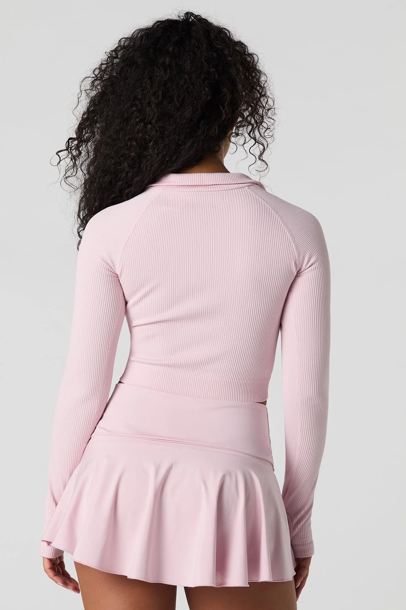 Haut sans couture à glissière un quart et manche longue Active sold by Urban Planet product image thumbnail 2