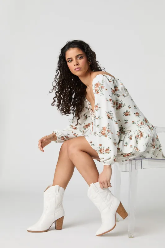 Minirobe ajustée et évasée fluide à manches longues sold by Urban Planet