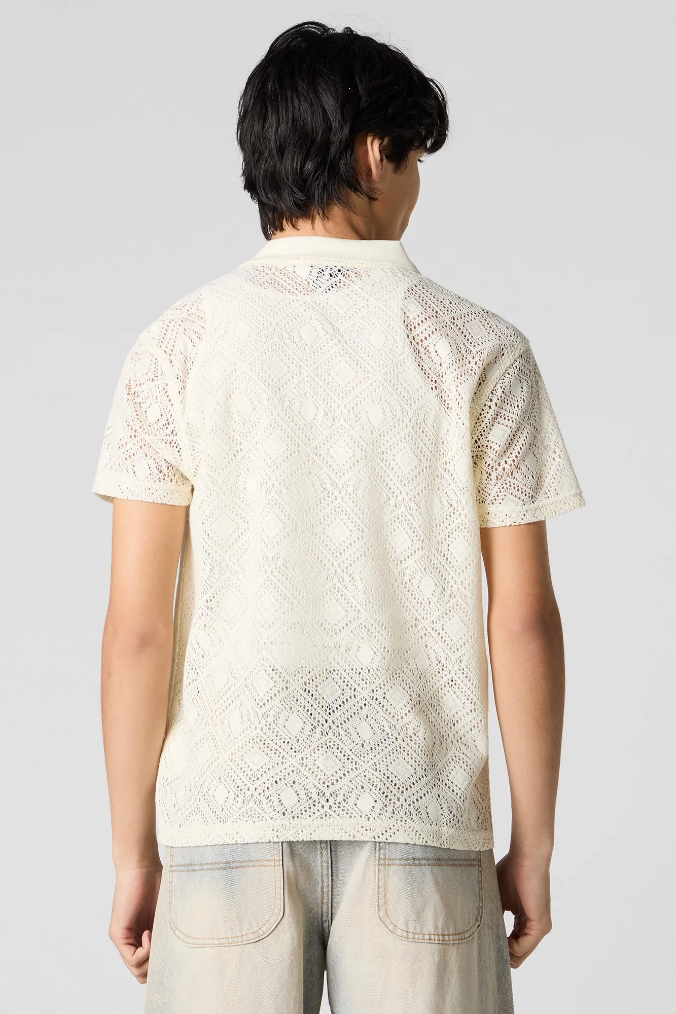 Polo crocheté à manches courtes sold by Urban Planet product image thumbnail 5