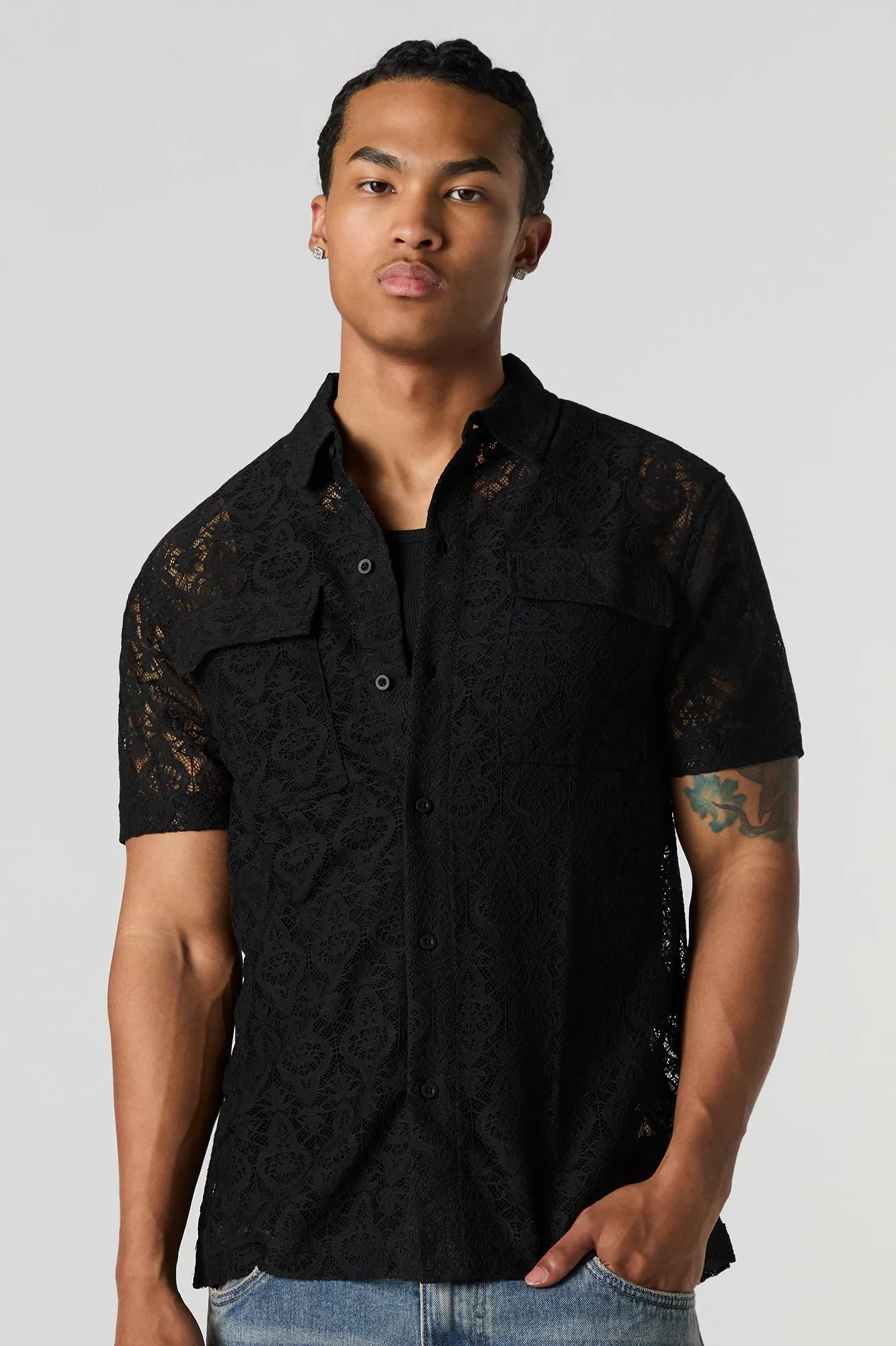 Haut boutonné en dentelle sold by Urban Planet product image thumbnail 4