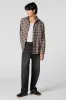 Brown Plaid Long Sleeve Button-Up Top sold by Urban Planet