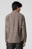 Brown Plaid Long Sleeve Button-Up Top sold by Urban Planet