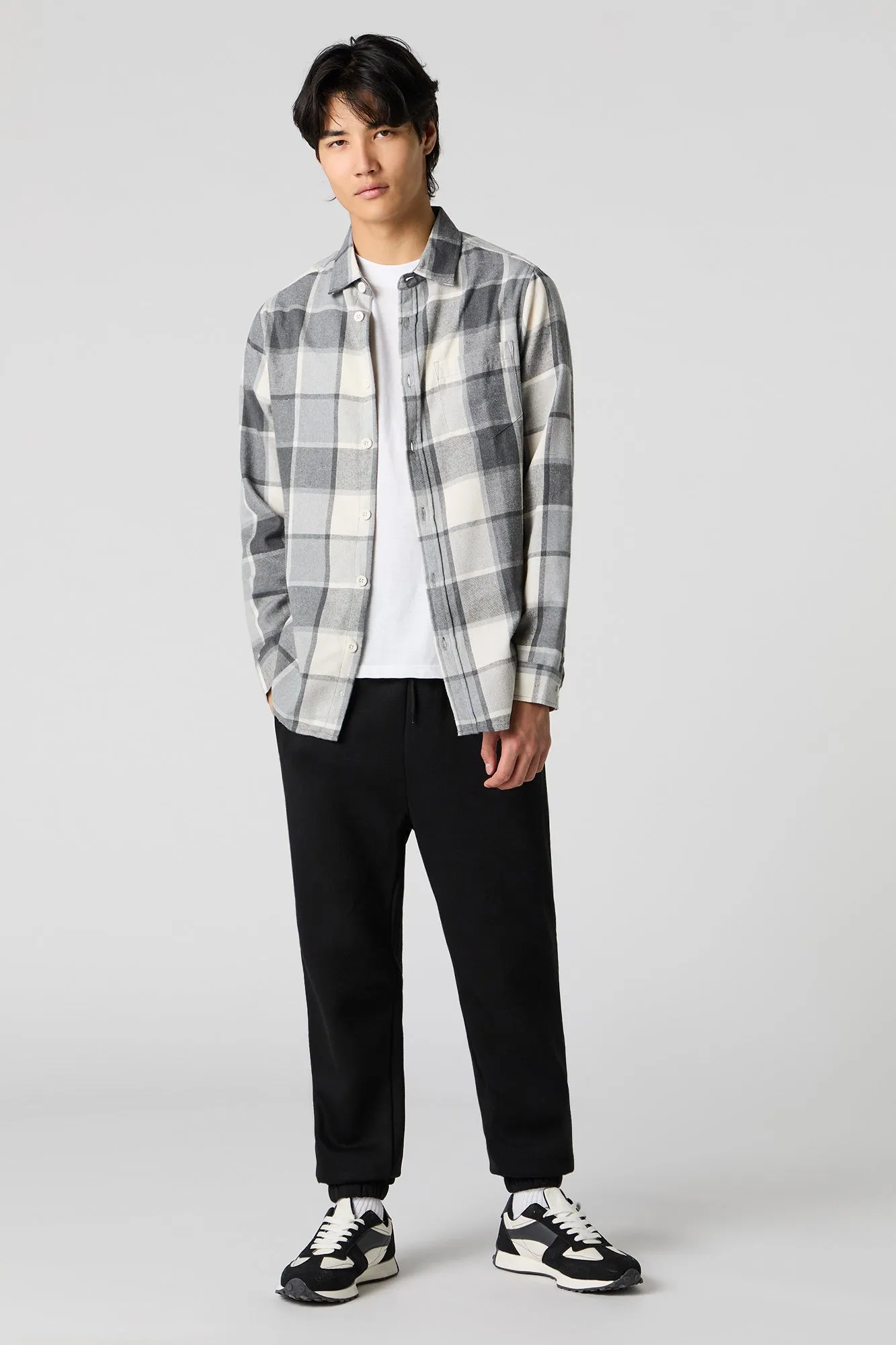 Brown Plaid Long Sleeve Button-Up Top sold by Urban Planet product image thumbnail 3