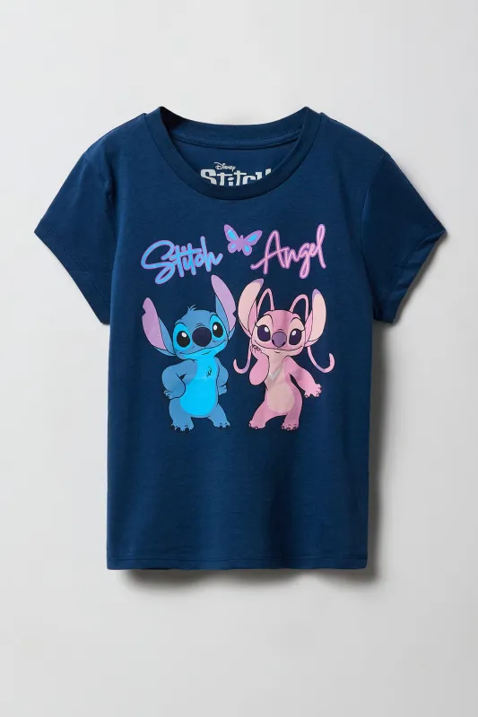 T-shirt à imprimé Stitch & Angel pour fille sold by Urban Planet