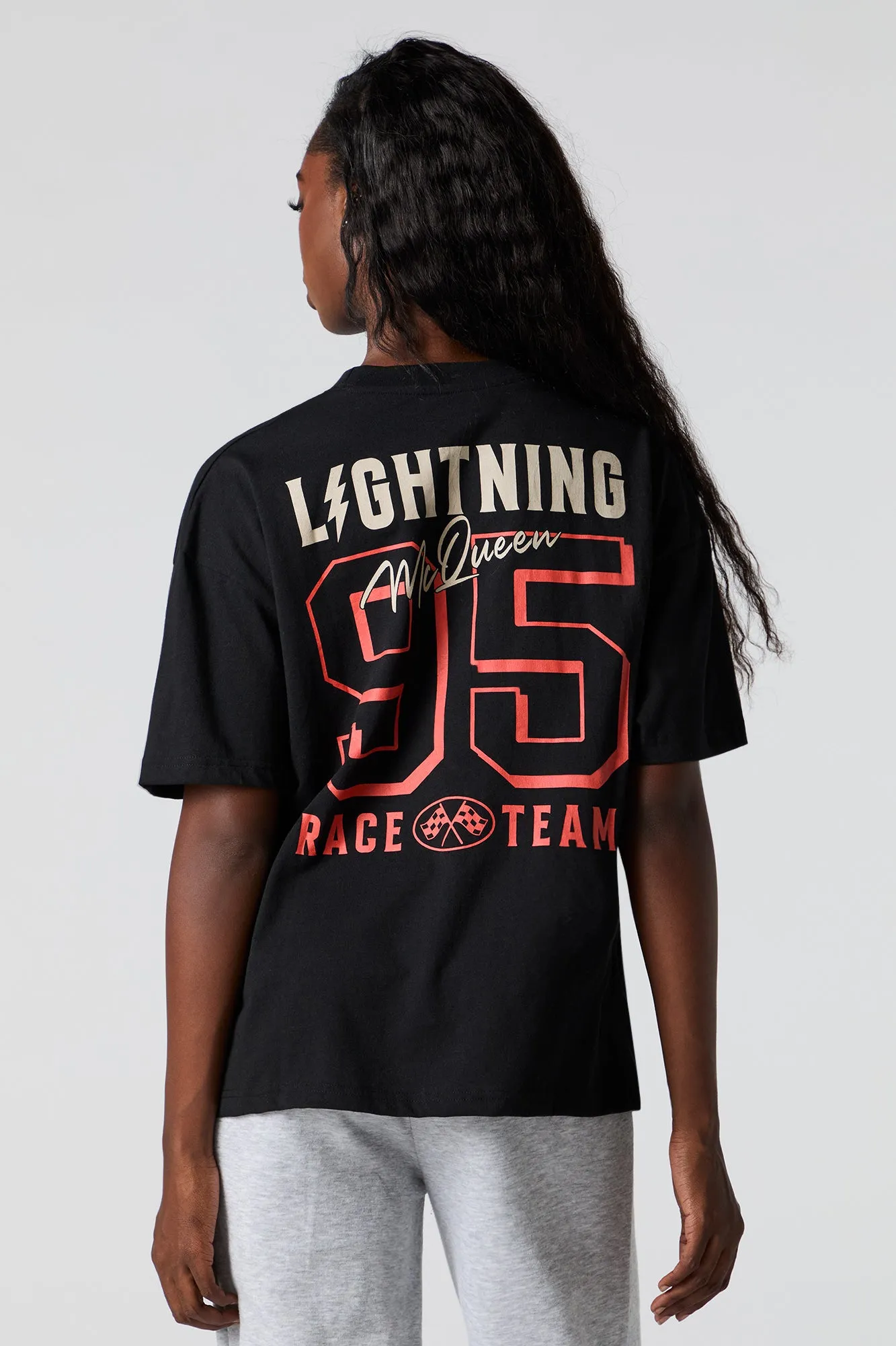 Lightning McQueen Graphic Boyfriend T-Shirt sold by Urban Planet