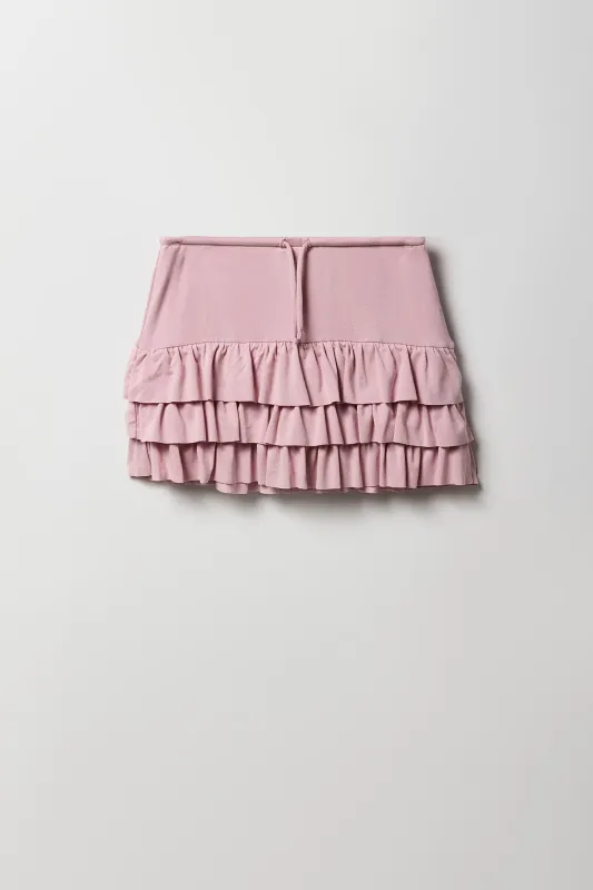 Jupe-short volantée en jersey pour fille sold by Urban Planet