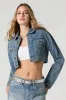 Blouson de style camionneur en denim avec pierres du Rhin sold by Urban Planet