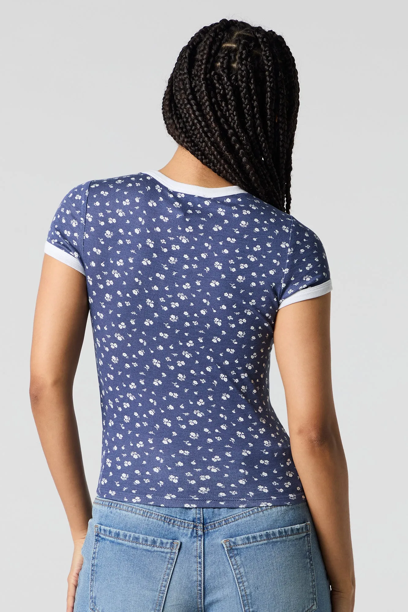 Ribbed Ringer T-Shirt sold by Urban Planet product image thumbnail 2