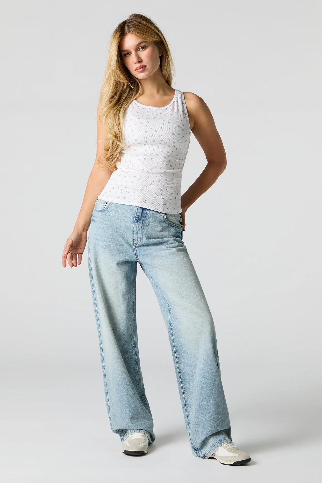 Ribbed Scoop Neck Tank sold by Urban Planet product image thumbnail 3