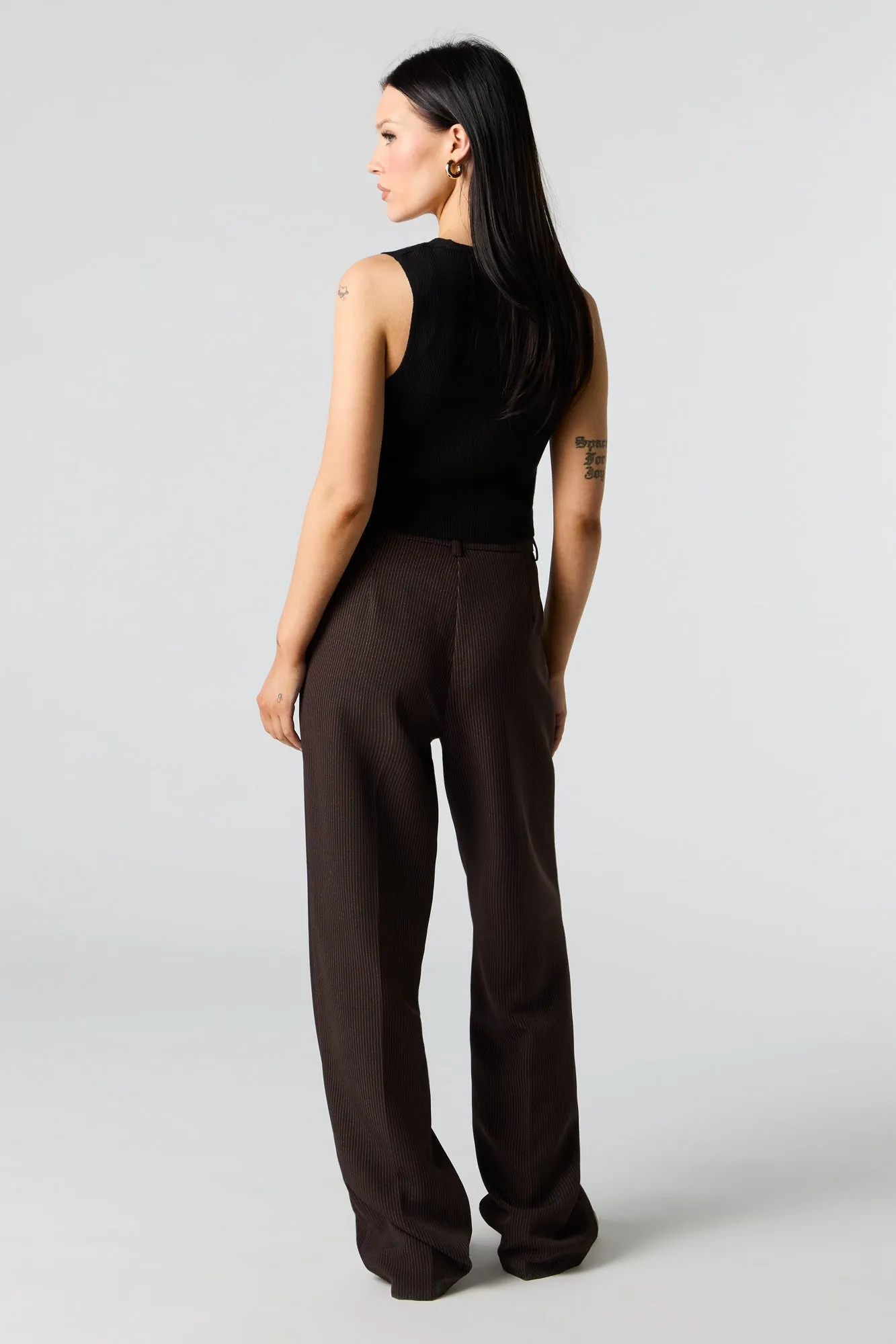 Pantalon habillé à jambe droite plissé sold by Urban Planet product image thumbnail 3