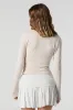 Ribbed Button-Up Long Sleeve Cardigan sold by Urban Planet