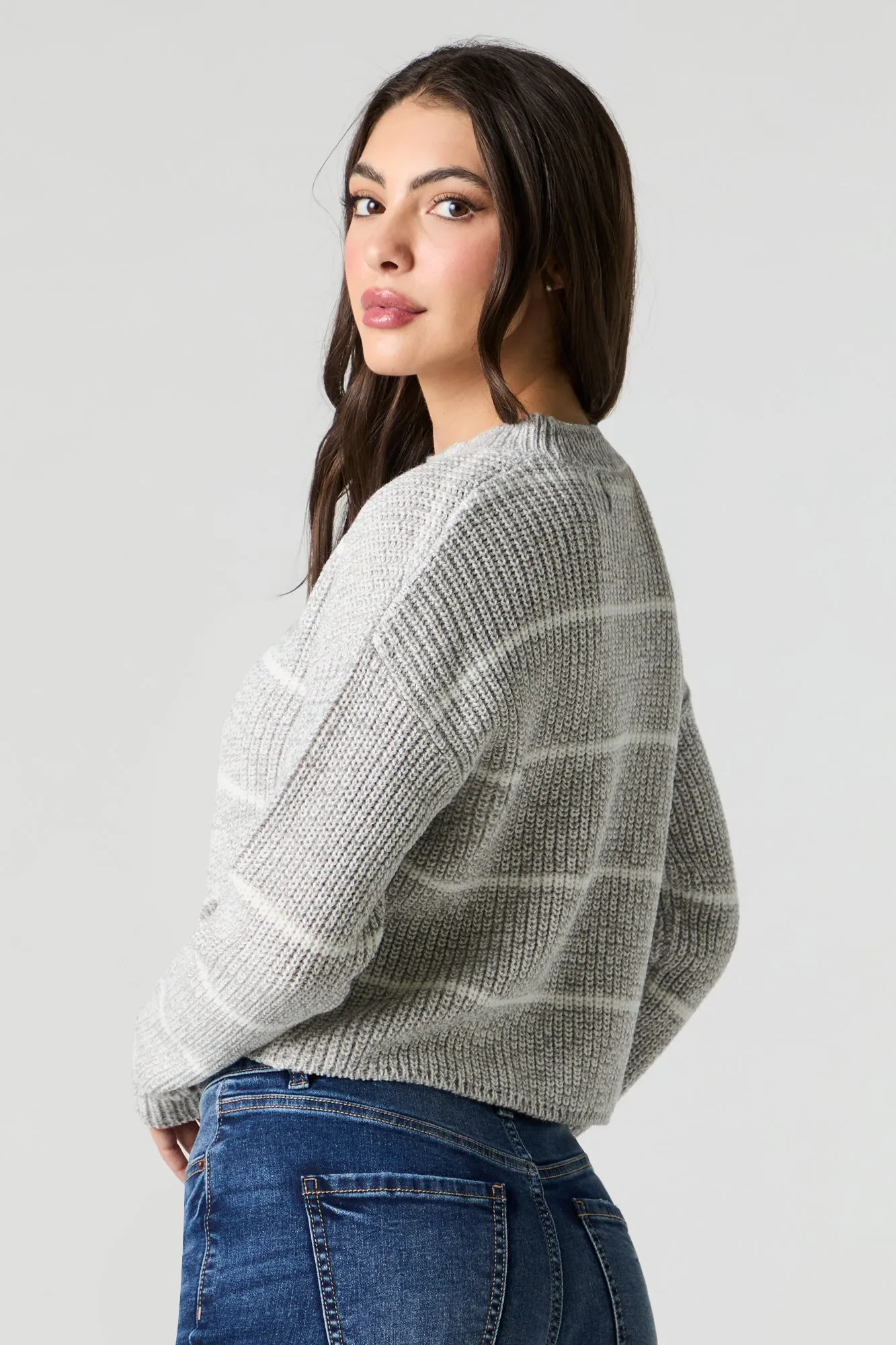 Striped Boxy Sweater sold by Urban Planet product image thumbnail 5