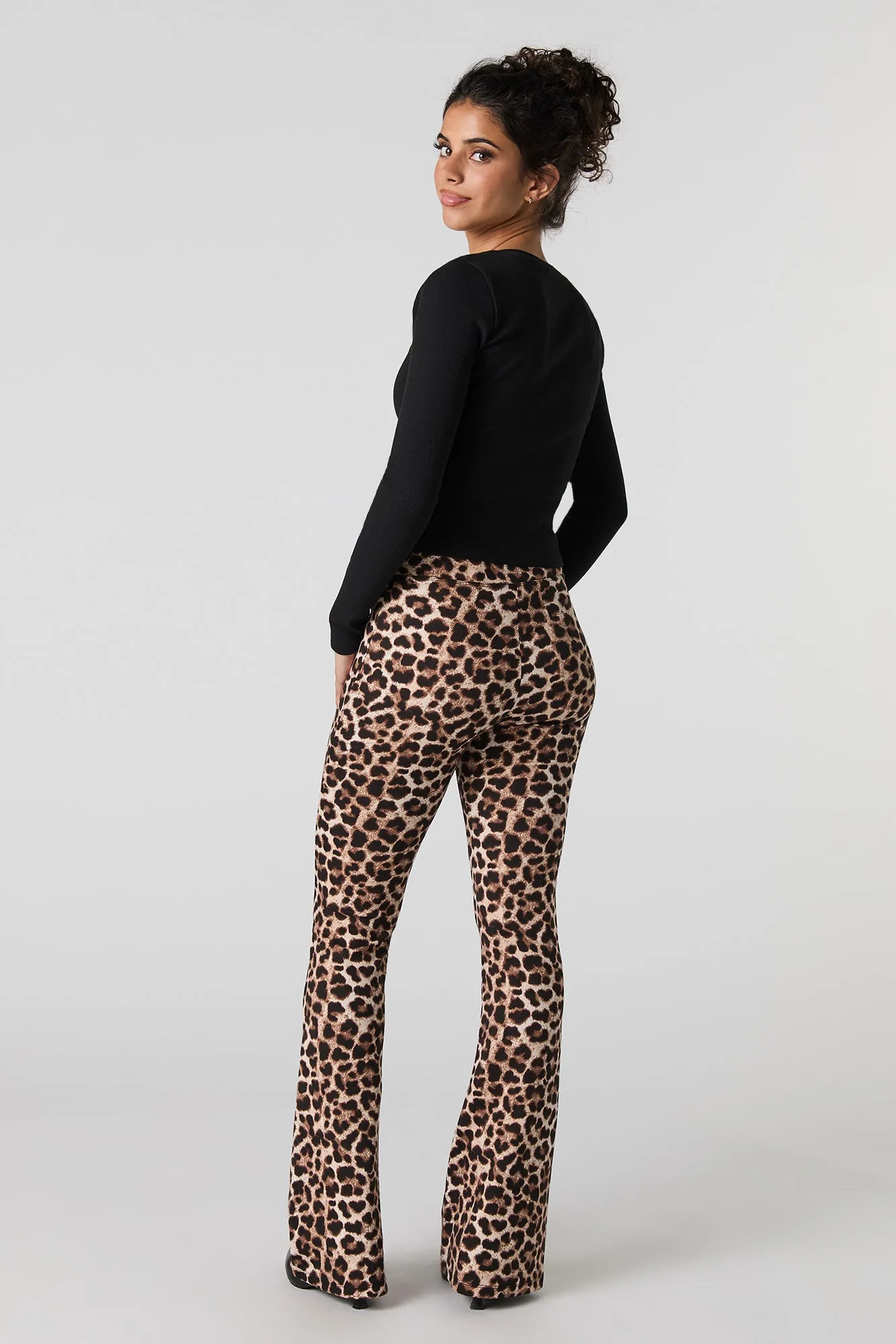Printed Soft Foldover Waist Flare Pant sold by Urban Planet product image thumbnail 3