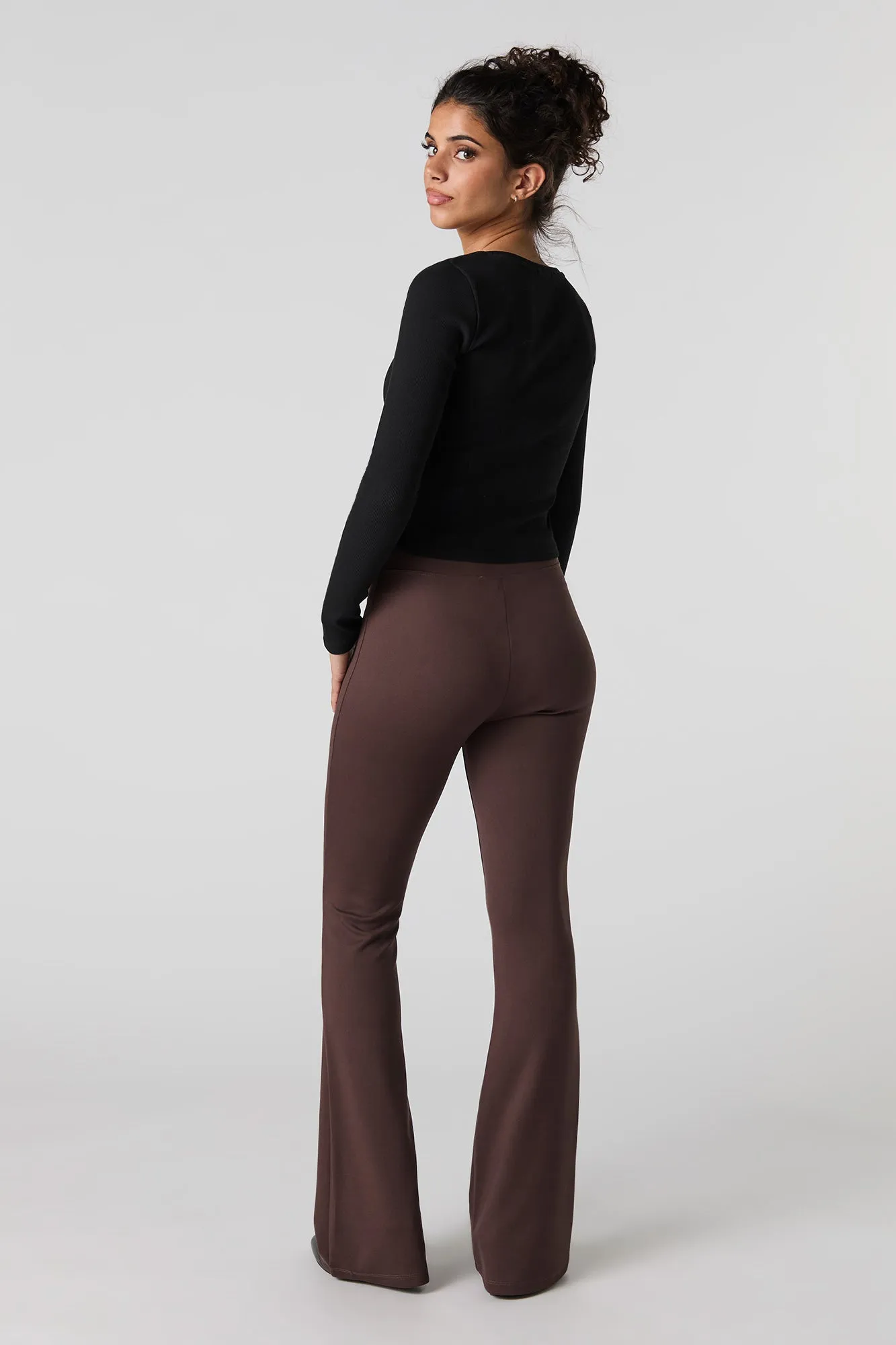 Soft Foldover Waist Flare Pant sold by Urban Planet product image thumbnail 3