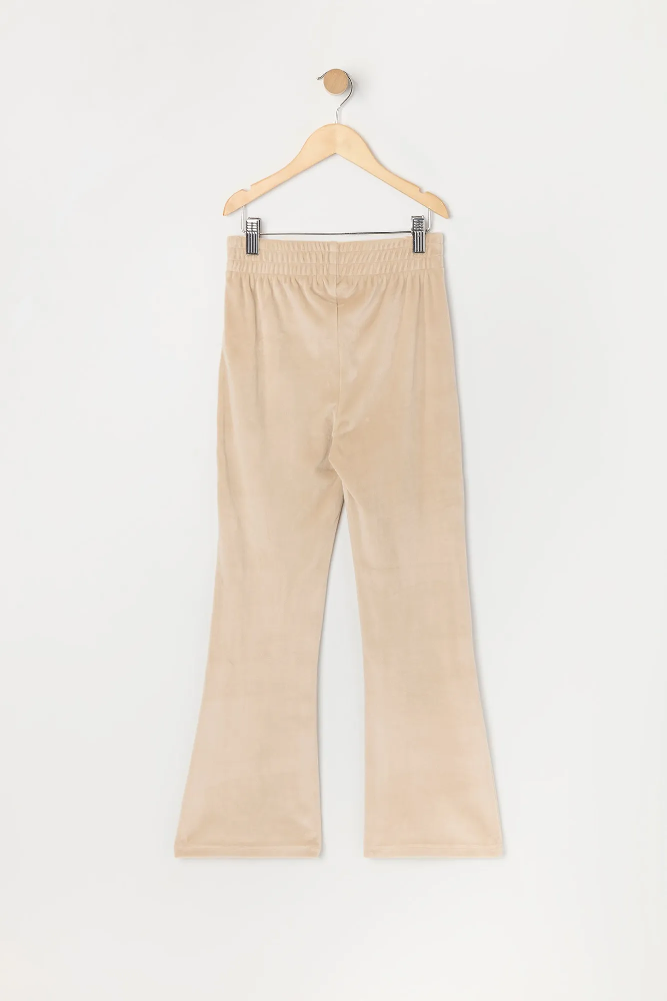 Pantalon à jambe évasée en velours à imprimé Ourson avec pierres du Rhin pour fille sold by Urban Planet product image thumbnail 2