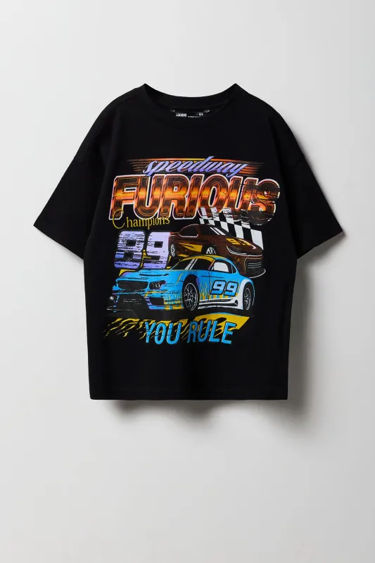 T-shirt avec motif brodé Furious Champions pou enfant sold by Urban Planet