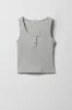 Girls Ribbed Henley Tank sold by Urban Planet