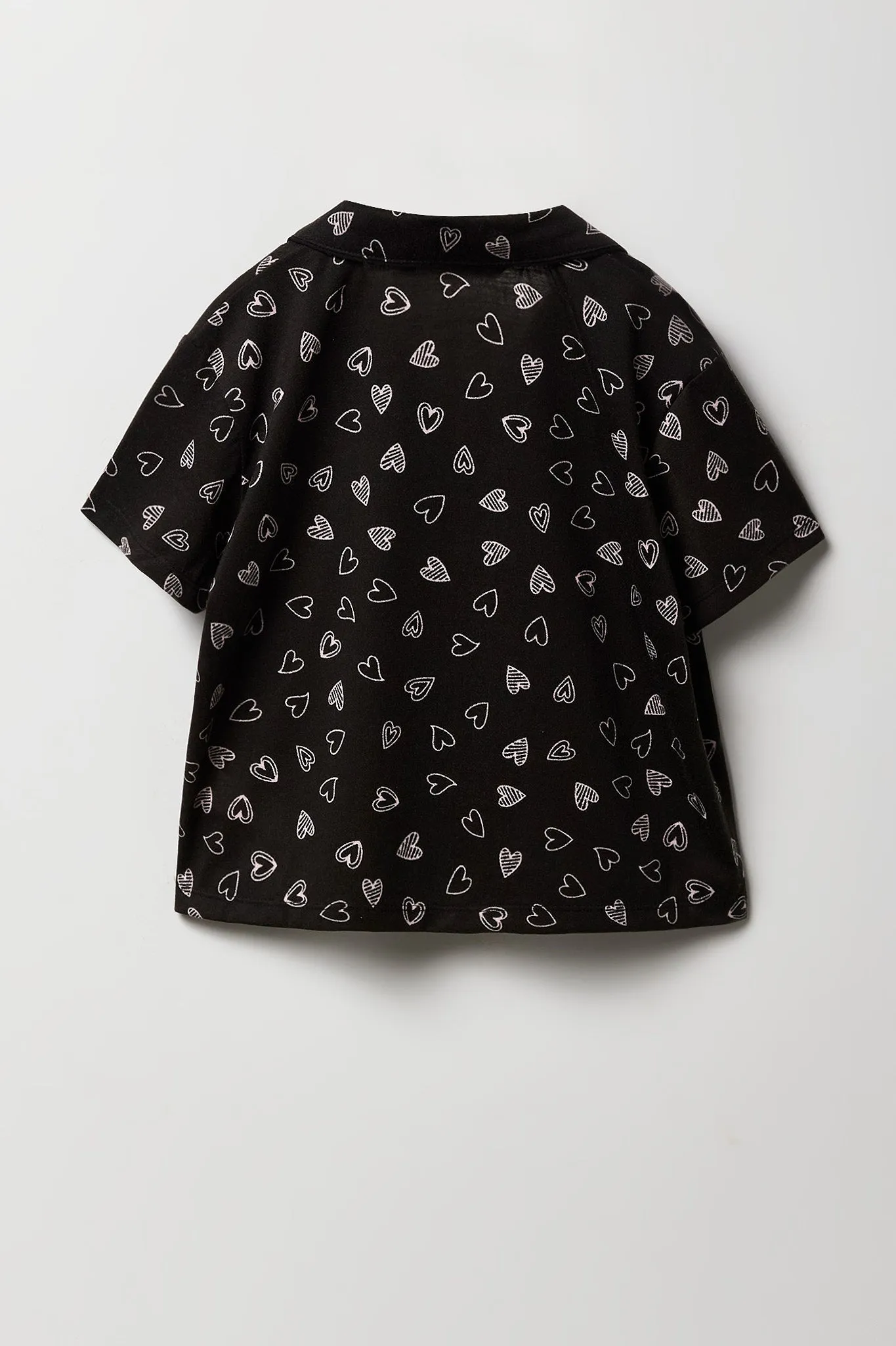 Girls Button-Up Top & Short 2 Piece Pajama Set sold by Urban Planet product image thumbnail 3