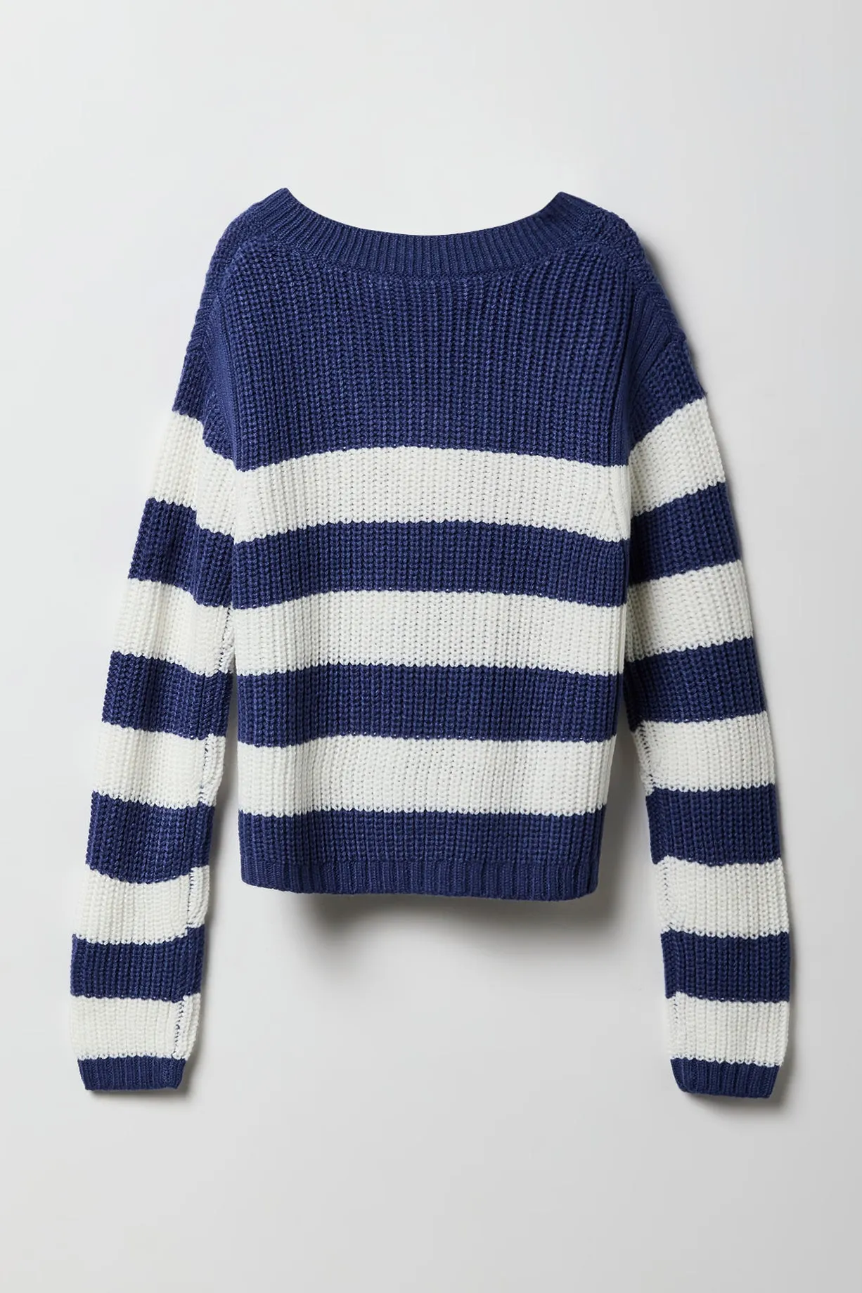 Chandail en tricot rayé à enolure en V pour fille sold by Urban Planet product image thumbnail 2