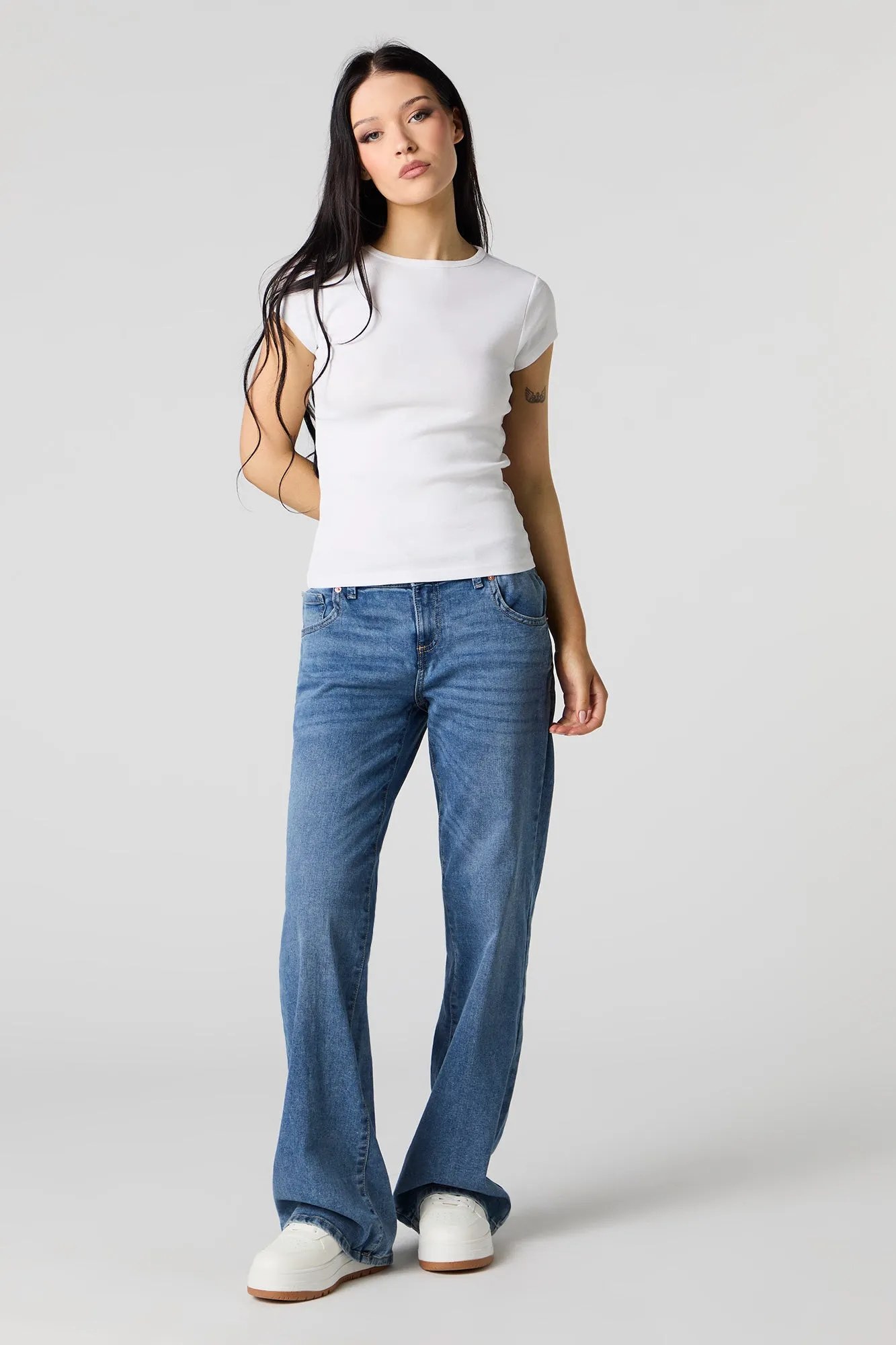 Ribbed High Neck T-Shirt sold by Urban Planet product image thumbnail 3