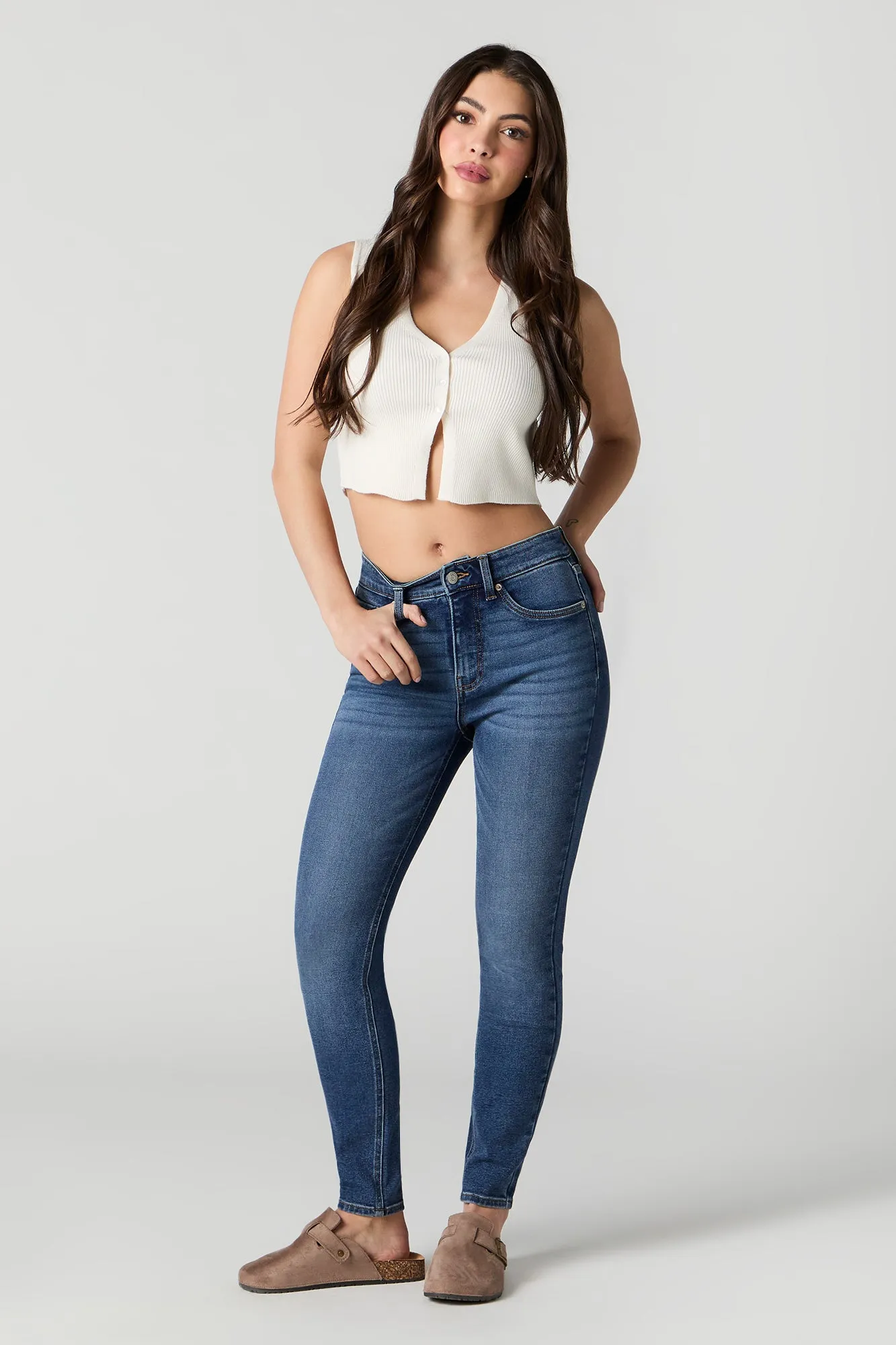 High Rise Skinny Dark Jean sold by Urban Planet