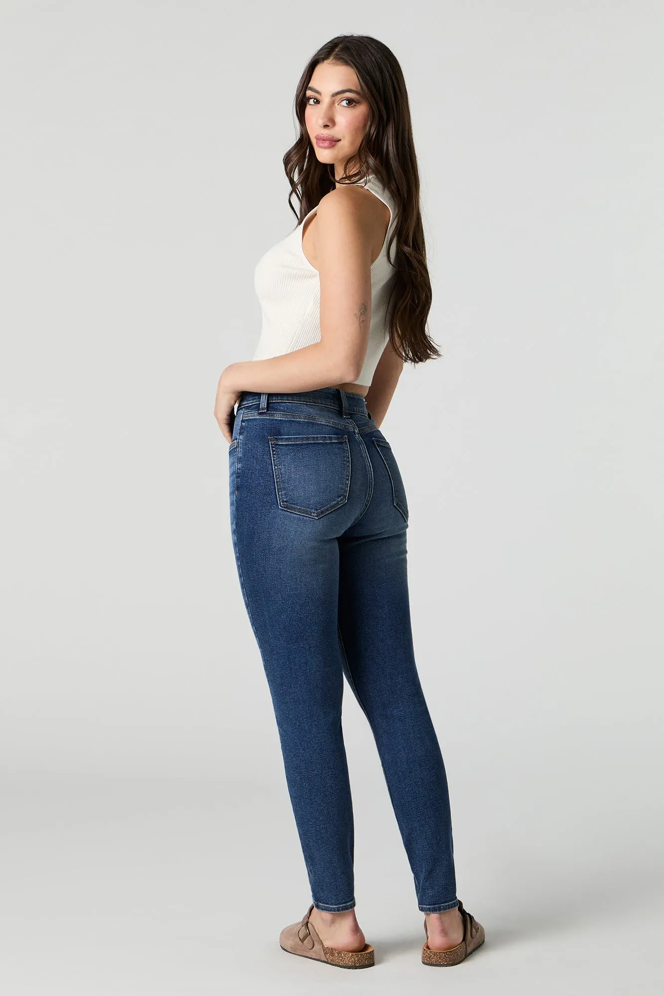 High Rise Skinny Dark Jean sold by Urban Planet product image thumbnail 3