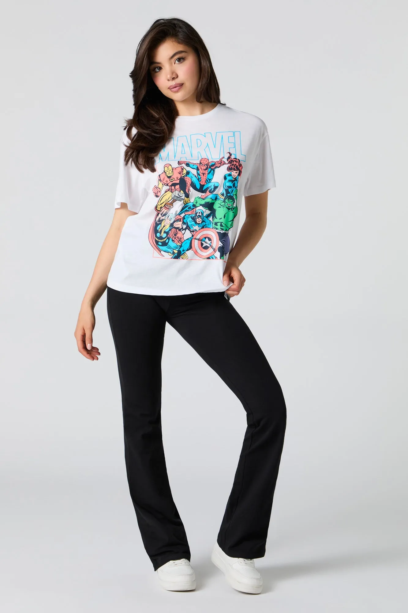 T-shirt coupe garçonne à imprimé Marvel sold by Urban Planet product image thumbnail 3