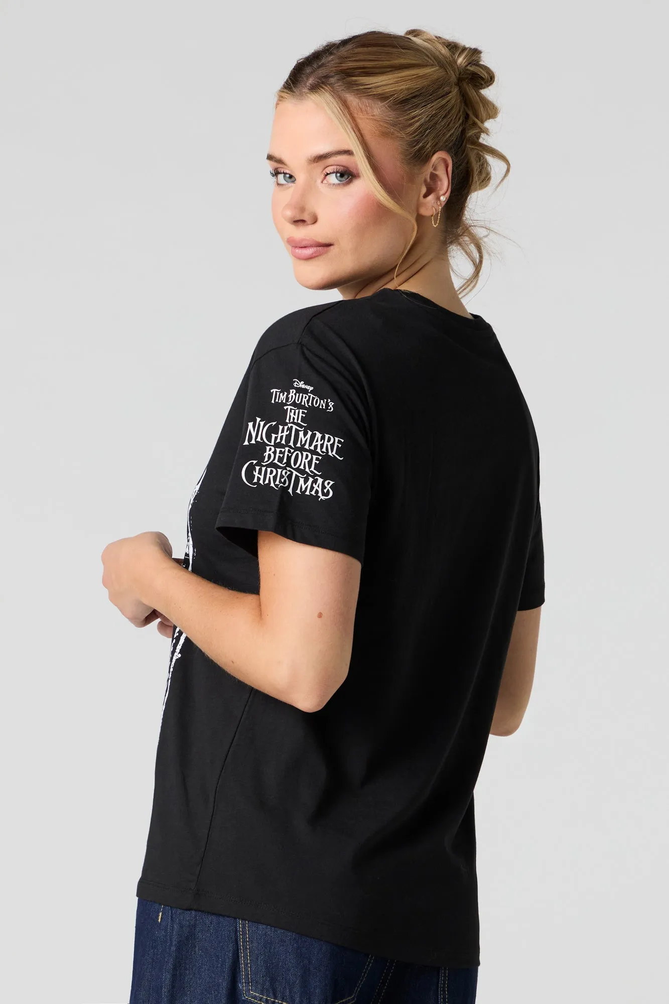 Jack & Sally Graphic Boyfriend T-Shirt sold by Urban Planet product image thumbnail 2