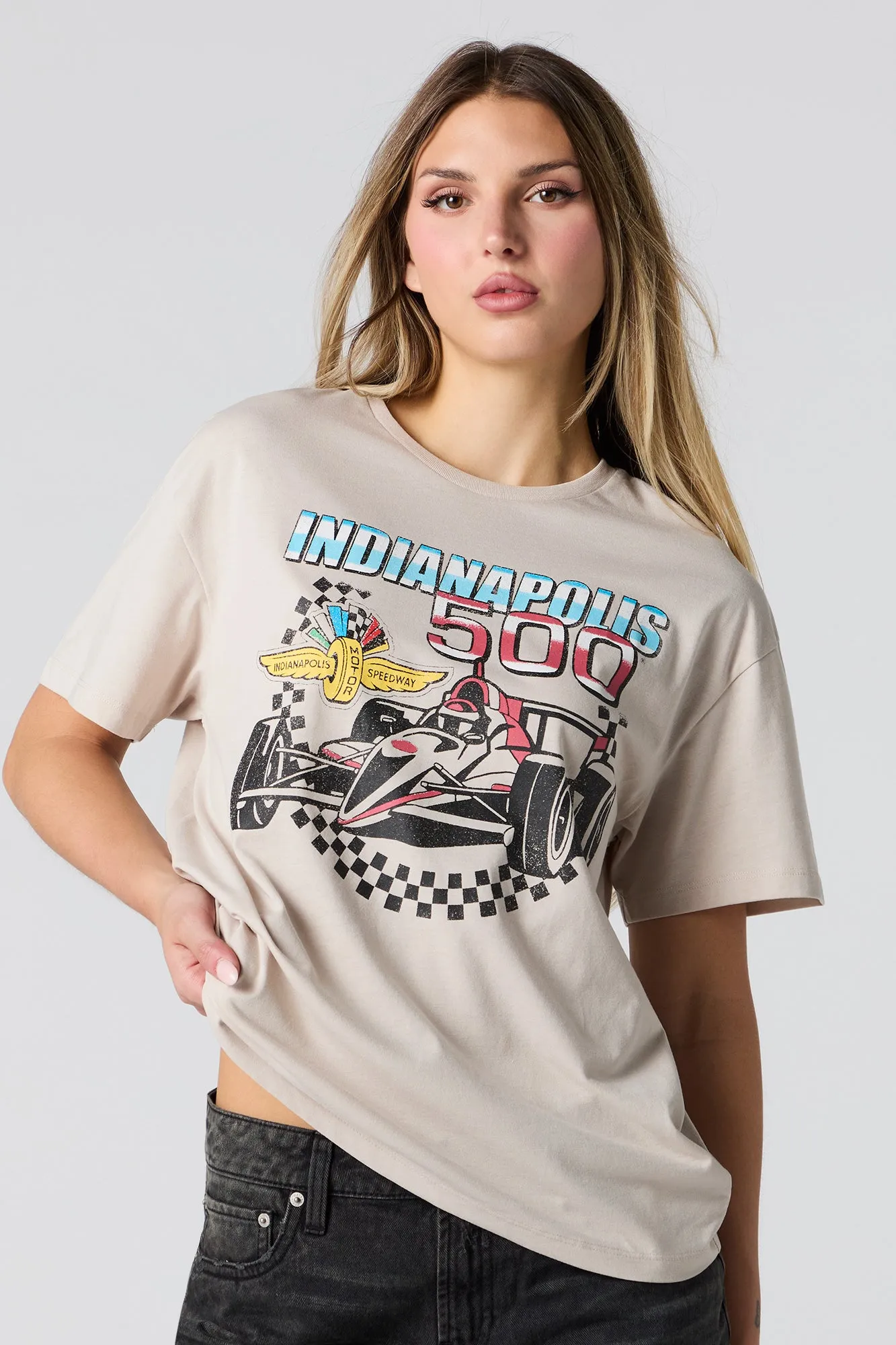 Indianapolis 500 Graphic Boyfriend T-Shirt sold by Urban Planet