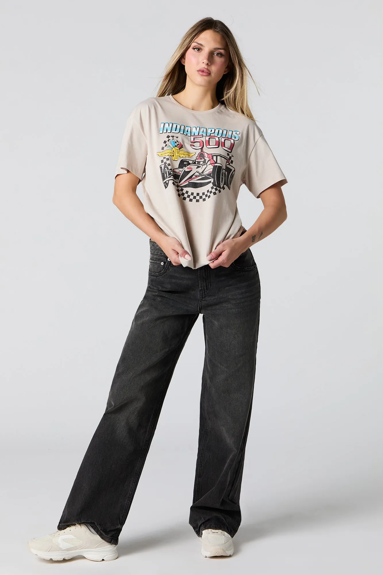 Indianapolis 500 Graphic Boyfriend T-Shirt sold by Urban Planet product image thumbnail 3