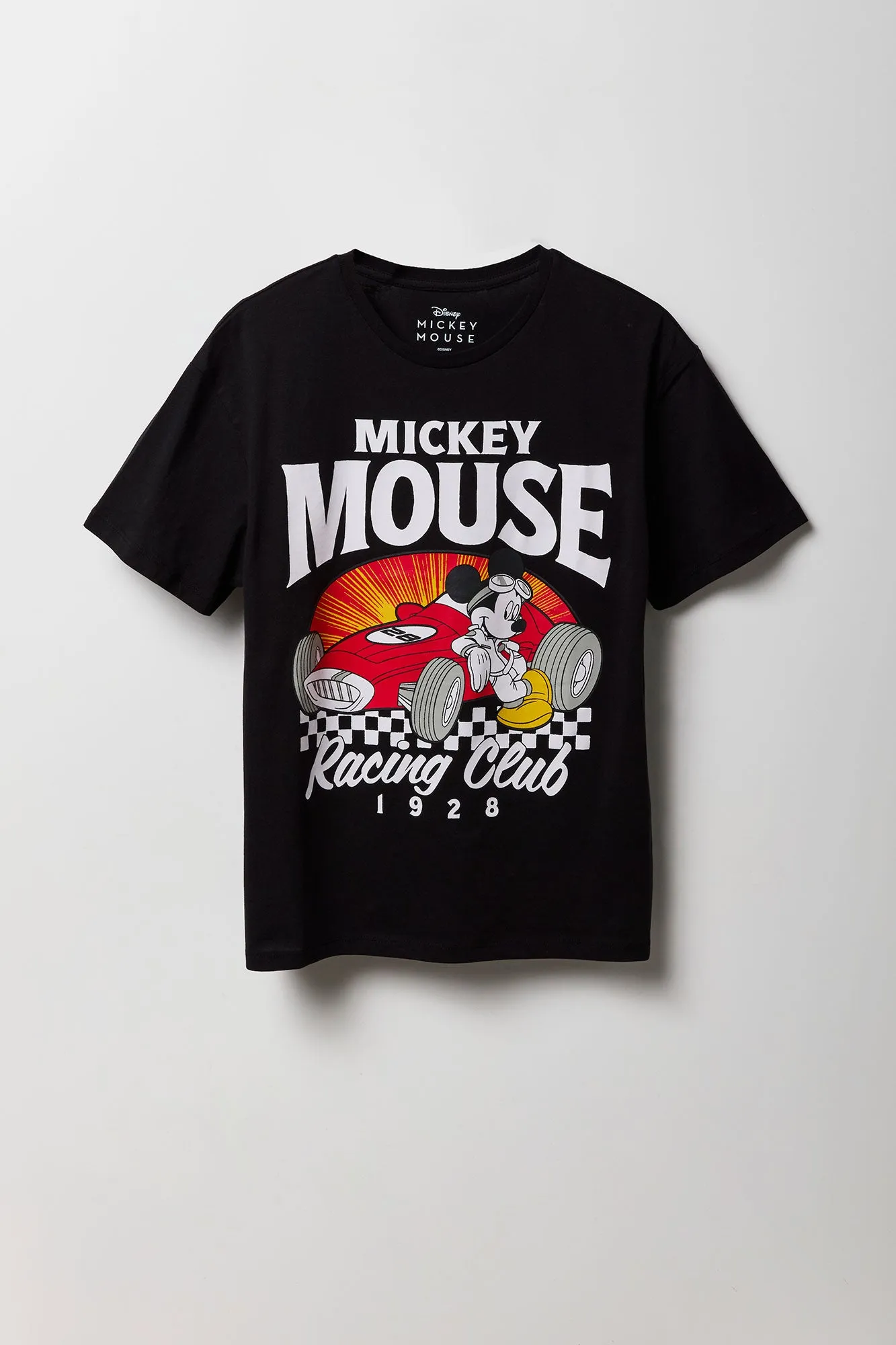 T-shirt coupe garçonne à imprimé Mickey Mouse Racing Club sold by Urban Planet product image thumbnail 4