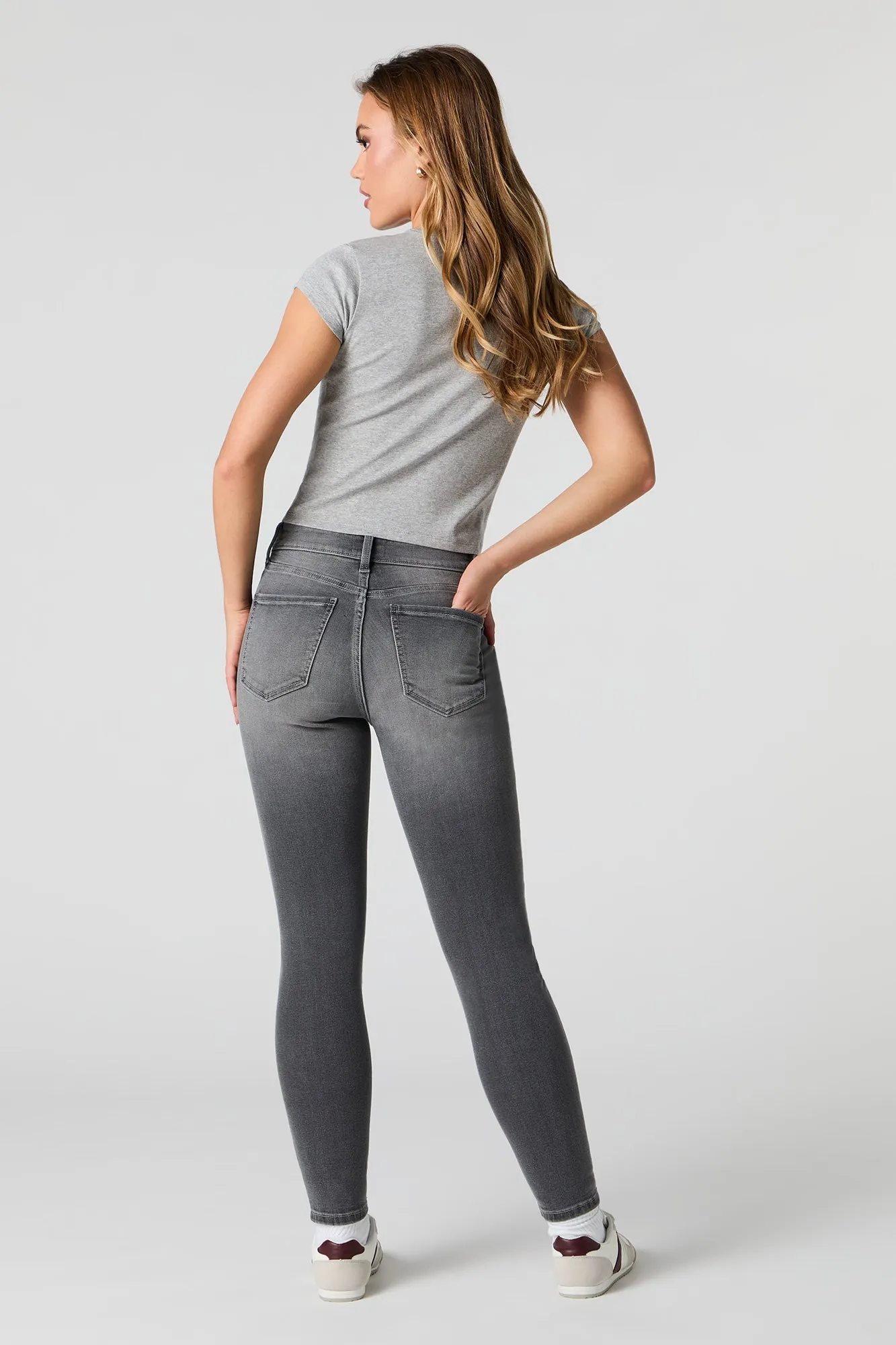 Ripped Skinny Grey Jean sold by Urban Planet product image thumbnail 3