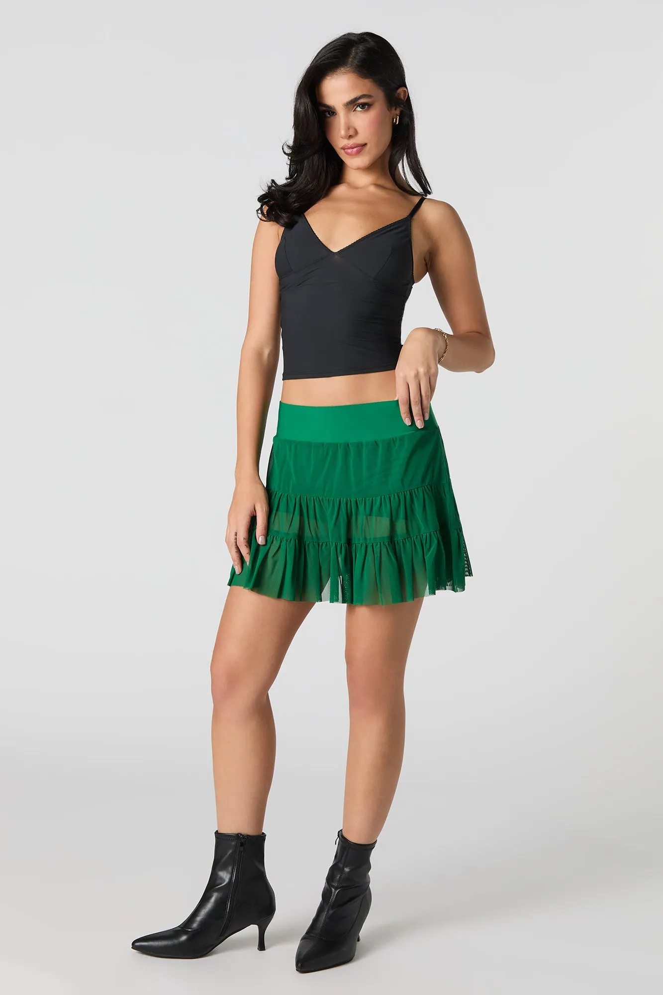 Mesh Mini Skort sold by Urban Planet product image thumbnail 3