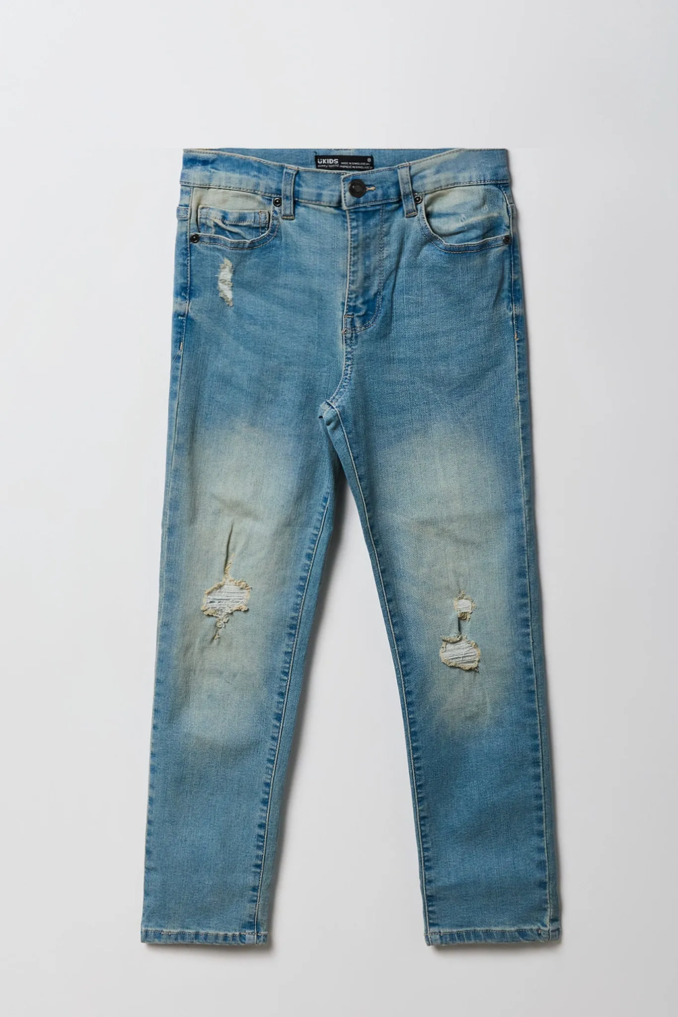 Jean ajusté extensible d'aspect usé pour garçon sold by Urban Planet product image thumbnail 3