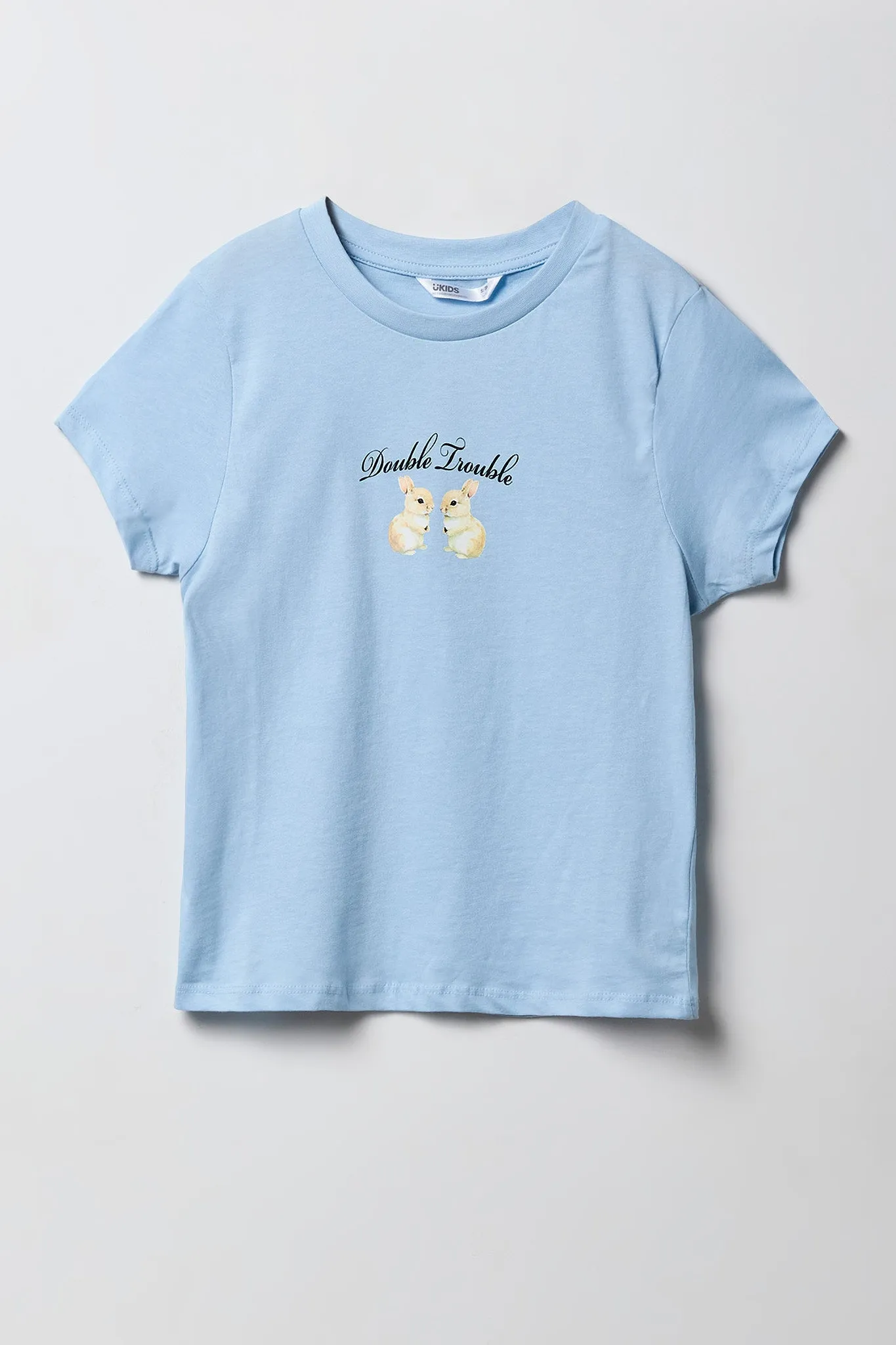 Girls Double Trouble Graphic T-Shirt sold by Urban Planet