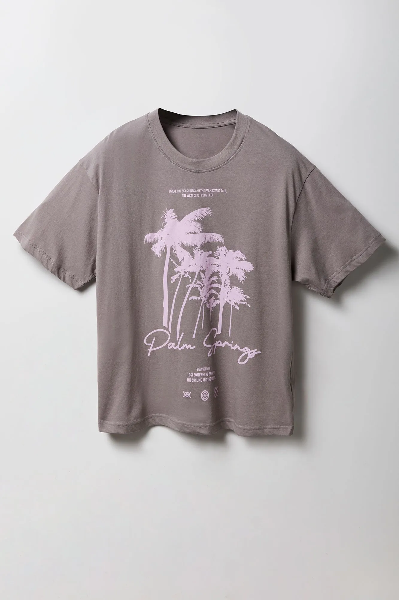 T-shirt carré à imprimé Palm Springs sold by Urban Planet