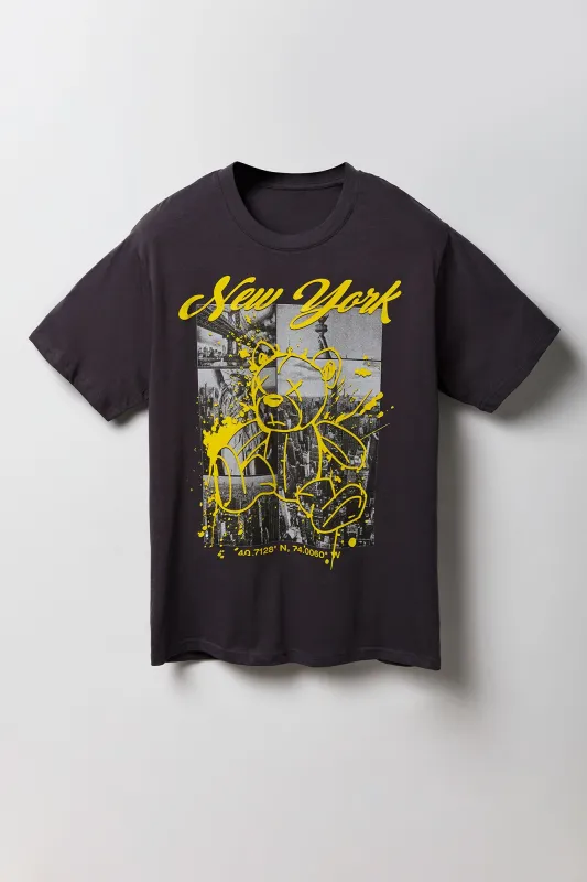 T-shirt à imprimé New York Teddy sold by Urban Planet