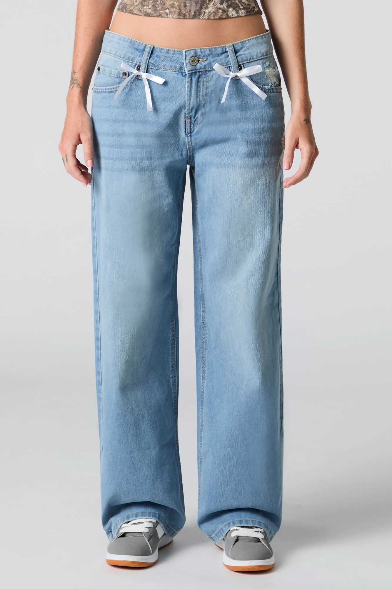 Low Rise Skater Medium Jean with Bows sold by Urban Planet product image thumbnail 2