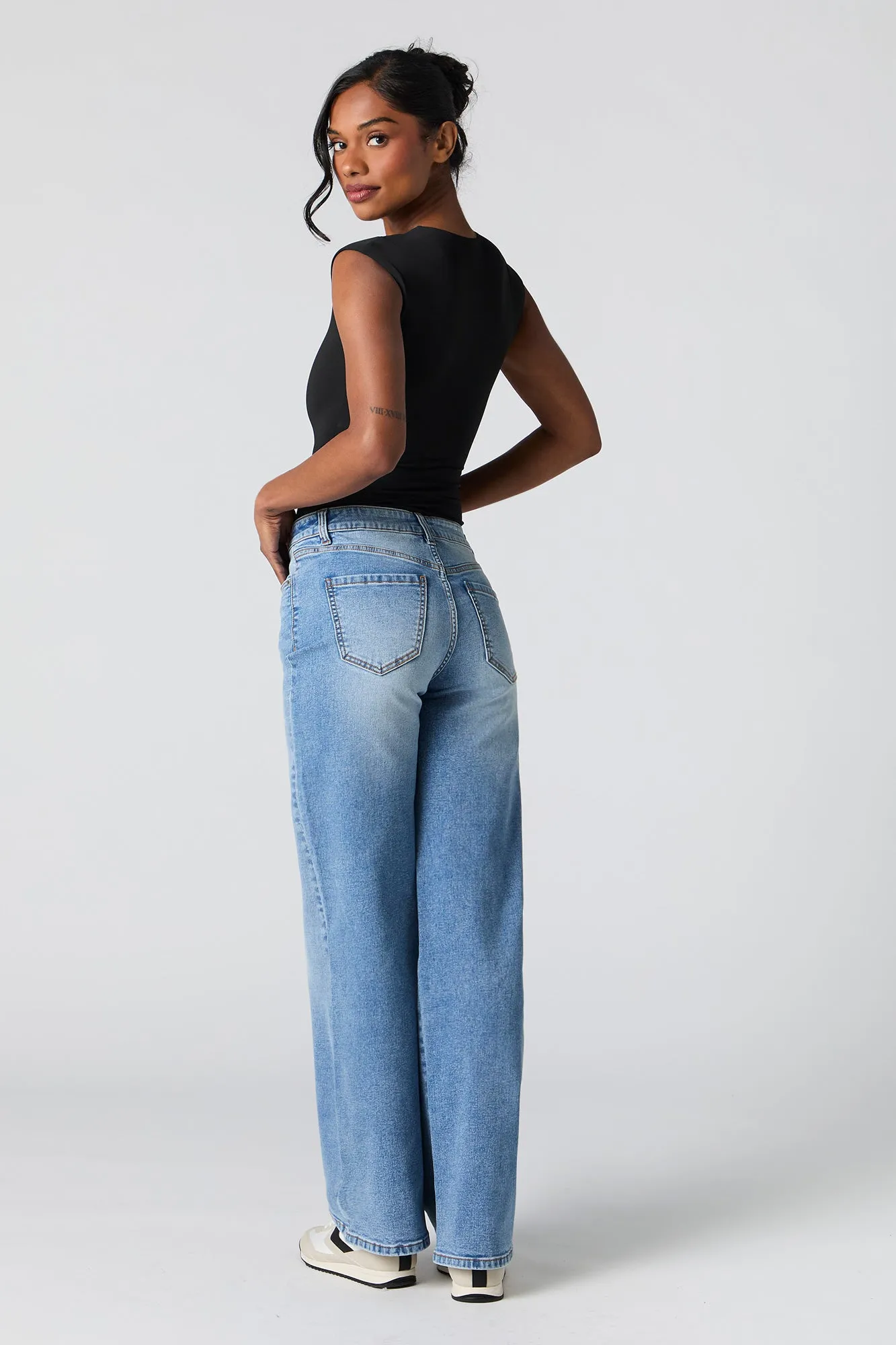 Jean extensible à jambe large moyen sold by Urban Planet product image thumbnail 3