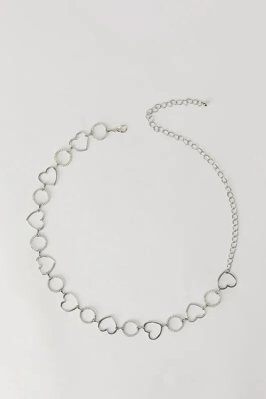 Rhinestone Heart Belt sold by Urban Planet