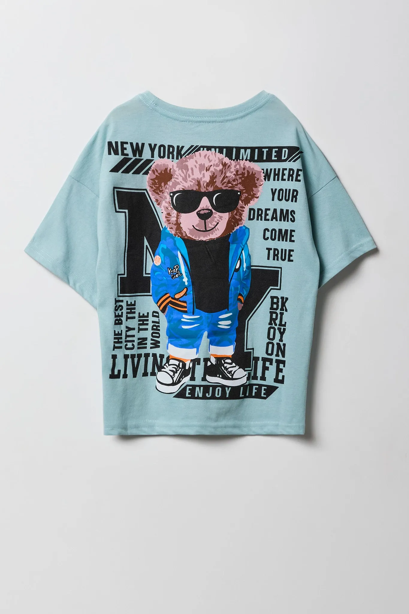 Boys New York Bear Graphic T-Shirt sold by Urban Planet product image thumbnail 2