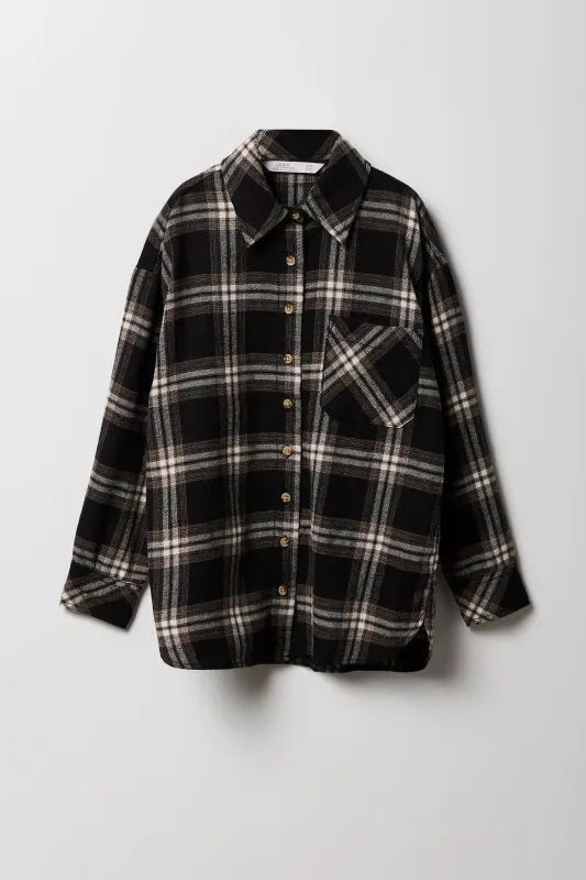 Haut surdimensionné en flanelle à carreaux pour fille sold by Urban Planet