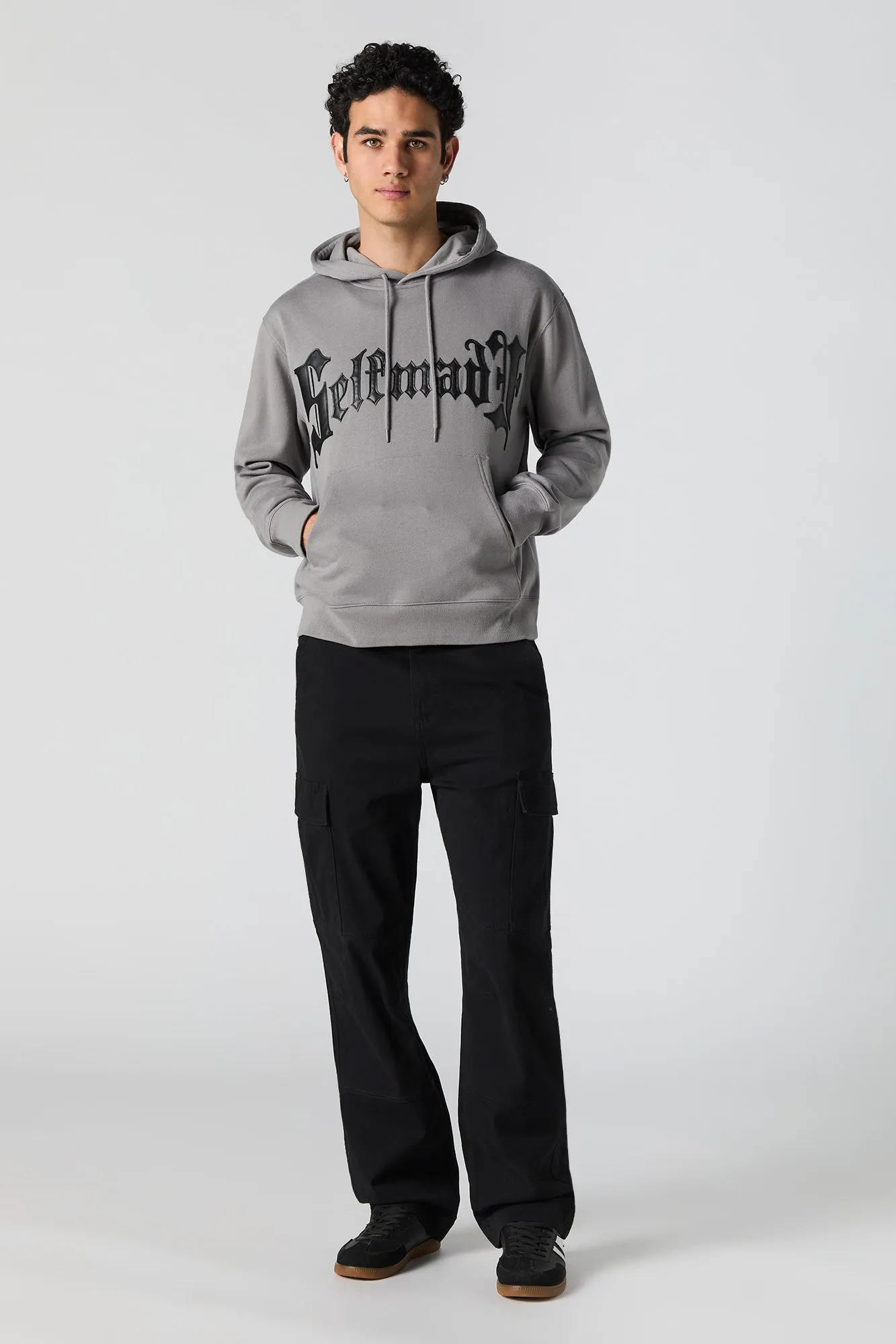 Haut à capuchon en molleton à imprimé HD Self Made sold by Urban Planet product image thumbnail 3