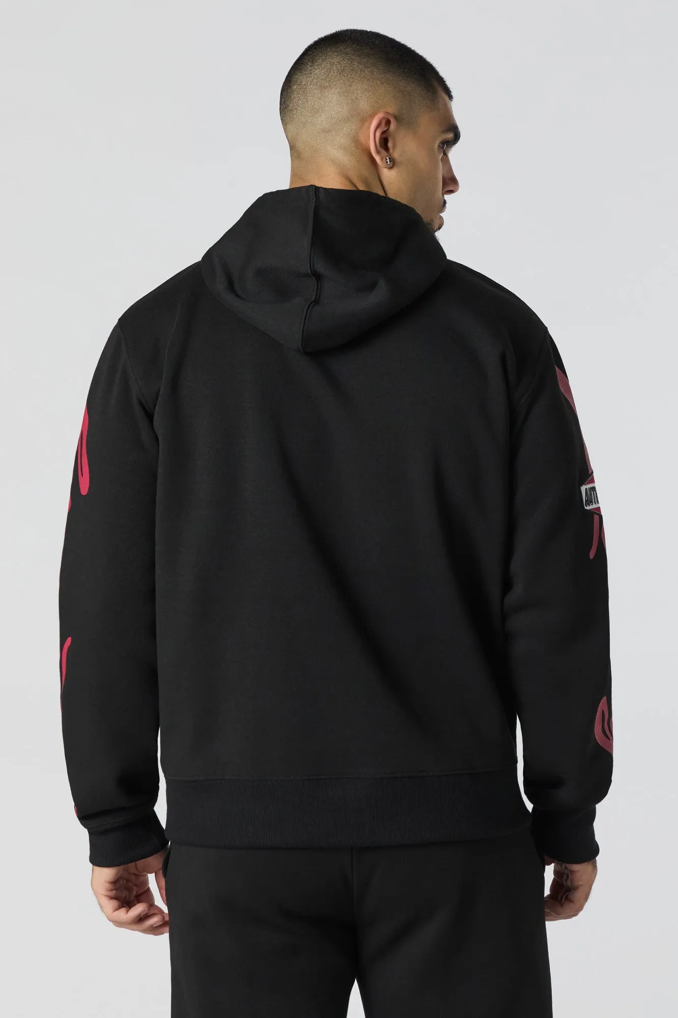 Racing Team Embroidered Graphic Fleece Hoodie sold by Urban Planet product image thumbnail 5