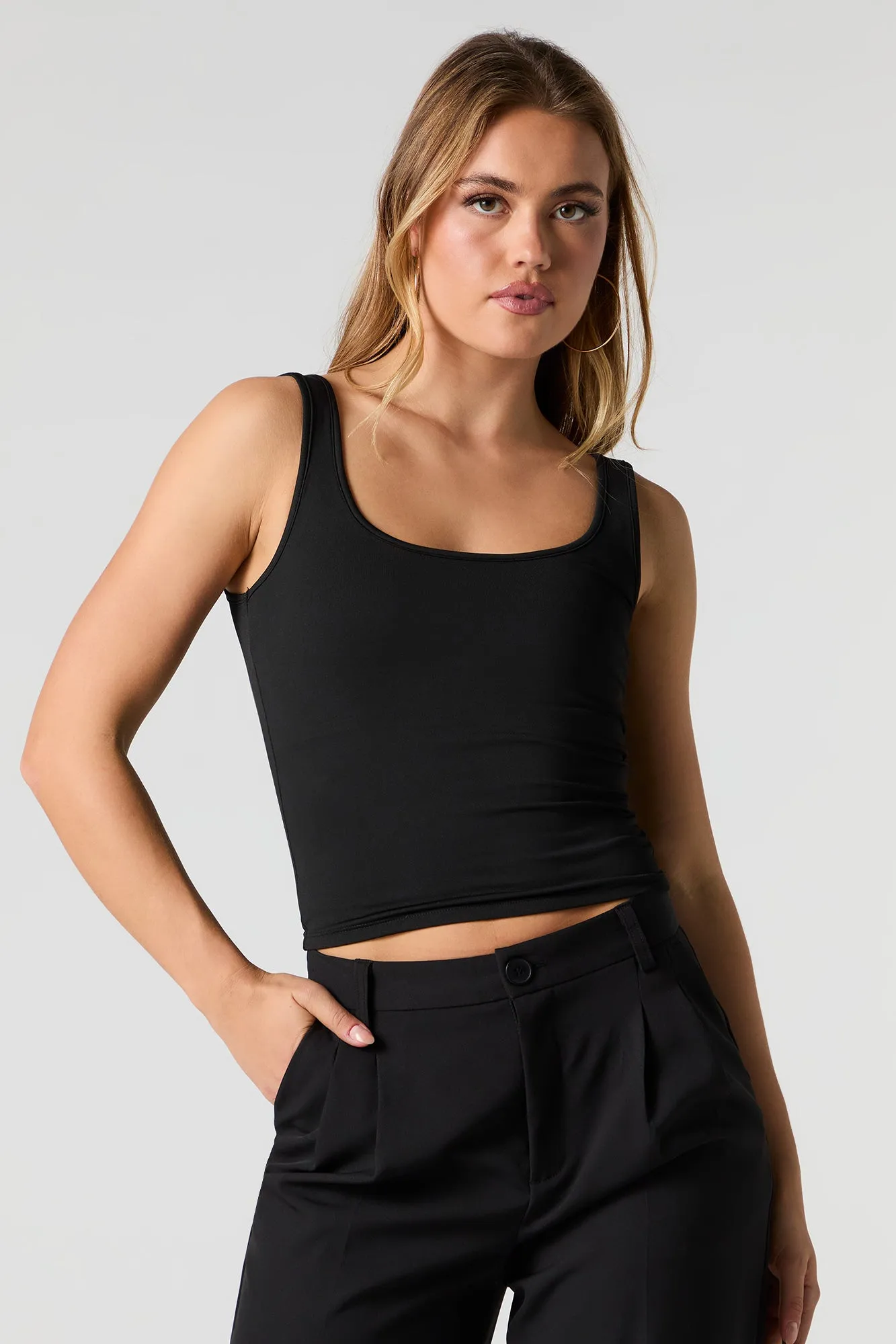 Contour Scoop Neck Tank sold by Urban Planet product image thumbnail 4