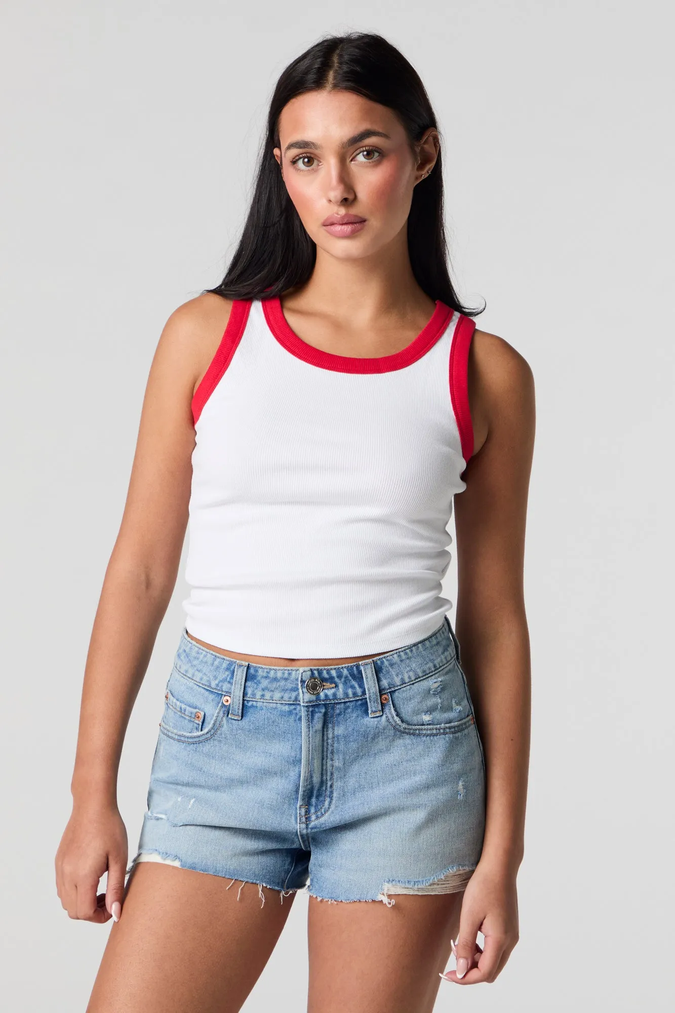 Embroidered Pocket Distressed Denim Short sold by Urban Planet product image thumbnail 2